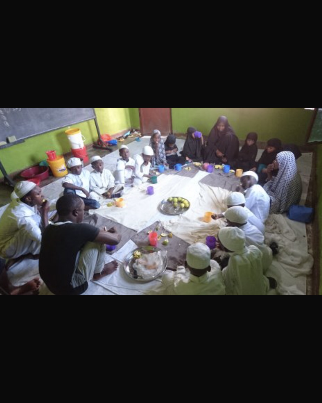 Students sharing a meal